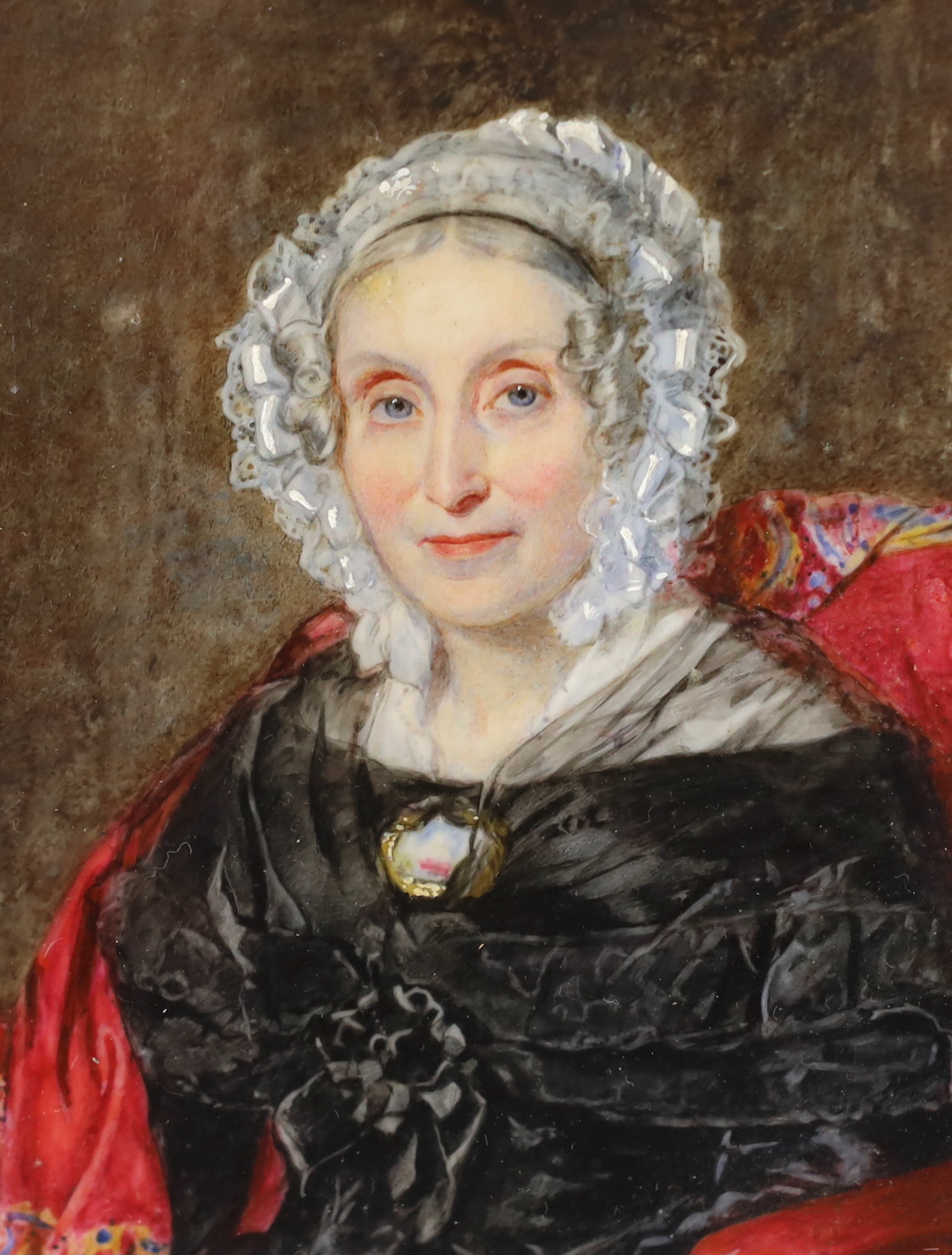 Attributed to Sir William Charles Ross (1794-1860), Portrait miniature of a seated lady, watercolour on ivory, 11.5 x 8.8cm. CITES Submission reference T7GRT4E2